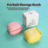 Pink Dog Bath Brush, Silicone Rubber Grooming Brush for Short & Long Haired Dogs and Cats