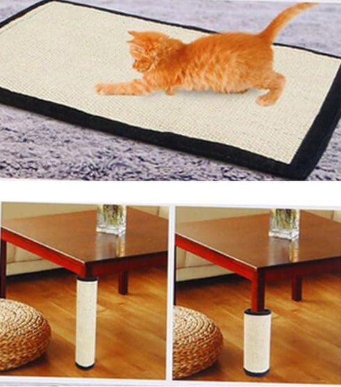 Cat Scratch Mat, Natural Sisal Scratching Pad, Furniture Protector from Cat Scratcher