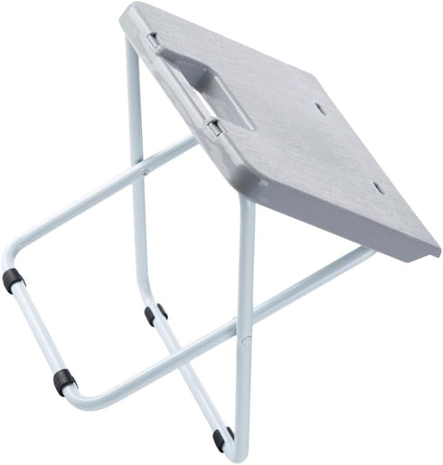 Outanaya Portable Foldable Stool Outdoor Camping Chair Non-Slip Small Gray Plastic Seat