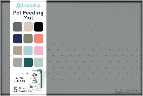 Dog Food Mat with Raised Edges, Waterproof Silicone Pet Food Mat for Food and Water, Easy Clean