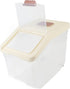 (20kg) Mumusuki Rice Storage Container, Airtight Design with Clear View and Scoop, for Dry Food Flour Pet Food
