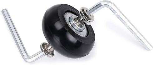 OwnMy Luggage Suitcase Replacement Wheels, 40mm x 18mm Rubber Swivel Caster Wheels, Set of 4