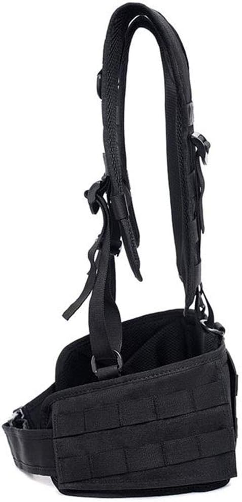 Tactical Padded Battle Belt with Detachable Suspender Straps for Army Training and Outdoors Duty