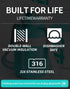 Insulated 32 oz Stainless Steel Water Bottle for Sports and Travel - BPA-Free with Strap (Black)