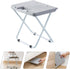 Compact Gray Folding Stool for Outdoor Adventures - Perfect for Camping & Fishing