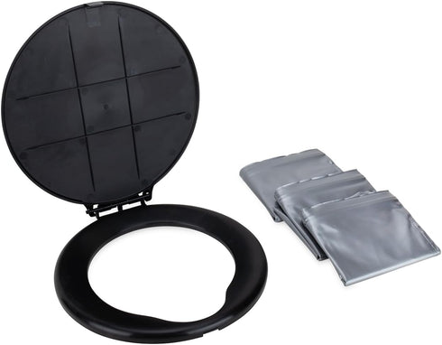 Camco Bucket Toilet Seat with Lid - Converts Standard 5 Gallon Bucket
