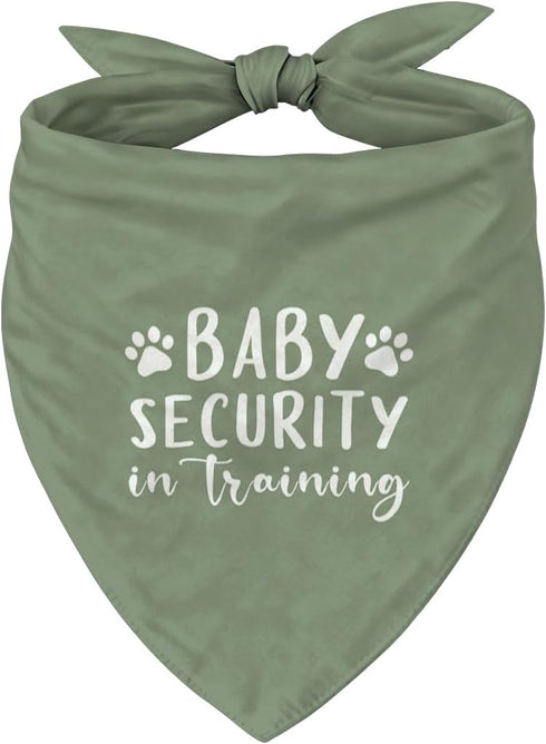 YJIKRTVT Baby Security in Training Dog Bandana,Green Adjustable Triangle Dog Scarf, Dogs Pregnancy