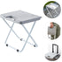 Compact Gray Folding Stool for Outdoor Adventures - Perfect for Camping & Fishing