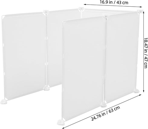 CVUTOVO 3 Plastic Guard for Cat Box: Puppy Pad Splash Guard - Sides Leakproof Dog Urine Splash Barrier for Indoor Potty
