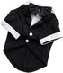 GabeFish Pets Wedding Jackets Suit for Dogs with Bow Tie, Black Tuxedo, Small