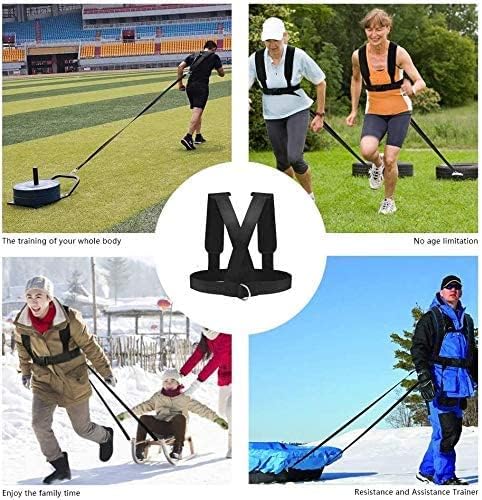 Sled Harness Tire Pulling Harness with Reinforced Lock, Can Pull up to 1.5T for Fitness Weight Sled Training Equipment