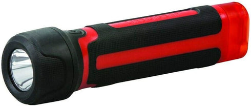 Life Gear Waterproof Signal Light with Rubberized Grip - Red Safety Light & Emergency Whistle