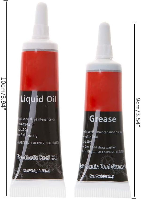 2 14.8ml Pieces Fishing Reel Special Lubricant Oil Grease Drum Wheel Spinning Wheel Bearings Noise Abrasion Reducing