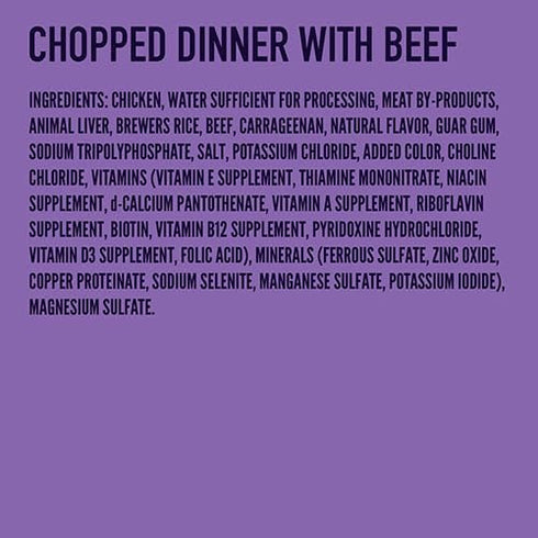 A Strong Heart Wet Dog Food, Chopped Dinner with Beef - 13.2 oz Cans (Pack of 12), Made in The USA