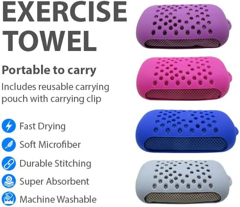 Gadgetime USA Soft Breathable Microfiber Cooling Exercise Towel for Yoga,Sport,Running,Gym,Workout,Camping, Fitness