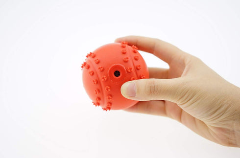 Rubber Dog Chewing Squeaky Ball Toys - Fetch Play Toy for Puppy, Small Medium Pets, Pack of 3
