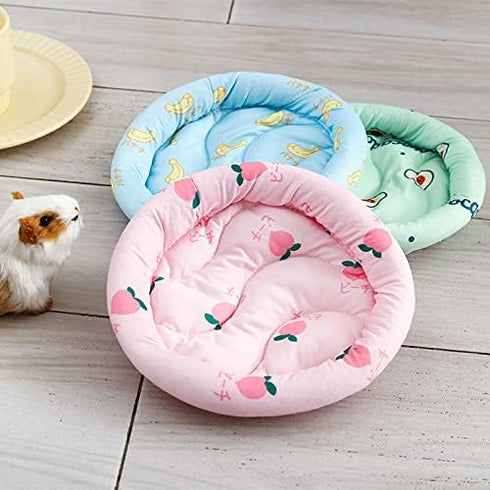 XAGMODSHN Summer Chinchilla Guinea Pig Bed Round Cushion Sleep Pad Cool Mat for Squirrel Bunny Golden Bear Sugar Glider