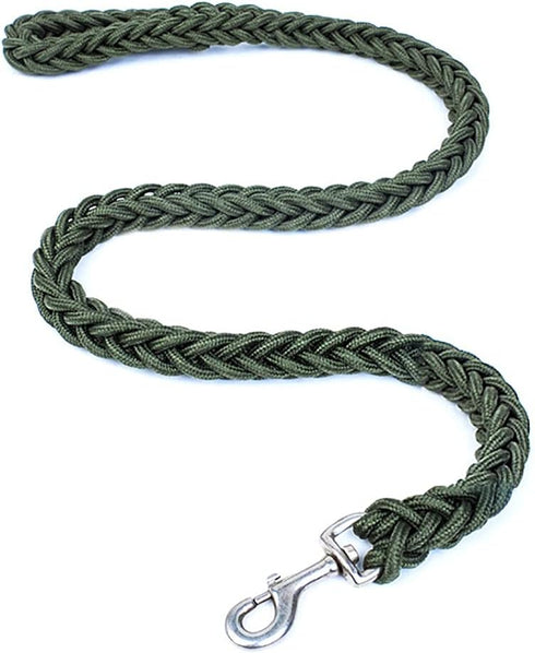 Dog Collar and Leash Set - Heavy Duty 4 FT Nylon Braided Rope for Small Medium Large Dogs, Strong Training