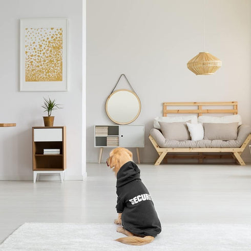BINGPET Security Dog Hoodies - Cold Weather Puppy Sweater, Soft Brushed Fleece for X-Large Dogs