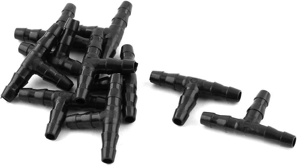 10 Pcs 6mm Dia T Shape Airline Air Tube Connectors for Aquarium - uxcell