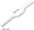 Mountain Bike Handlebar, Lightweight Aluminum Mountain Road Fixed Gear Handlebar 25.4mm (Silver)
