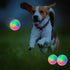 FineInno 4 pcs Large Light Up Dog Balls - Flashing Elastic Glow in The Dark Interactive Pet Toys