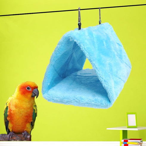 2 Pack Warm Bird Nest House Bed, Plush Hanging Hammock Sleeping Bed for Pet Parrot, Cockatiel, Macaw