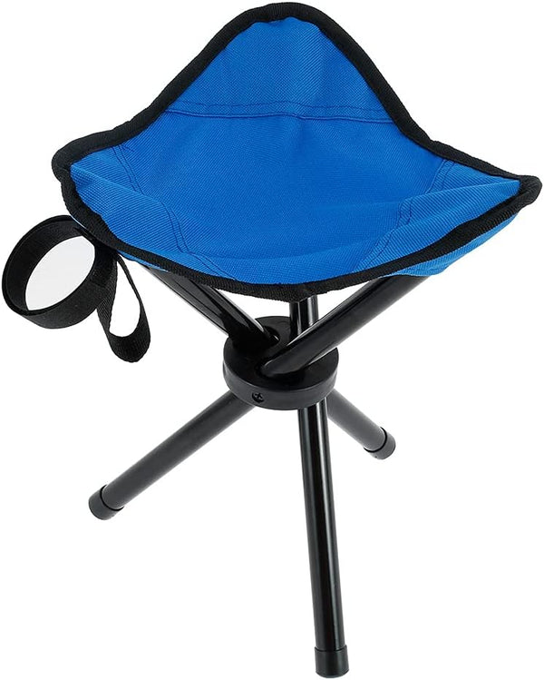 Fyrome Foldable Small 3-Legged Canvas Chair, Hunting Stool, Portable Folding Seat, Outdoor Tripod