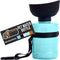 Gorilla Grip No Spill Portable Dog Water Bottle with Built-in Bowl, Food Grade Silicone Leak Proof Dispenser, Turquoise
