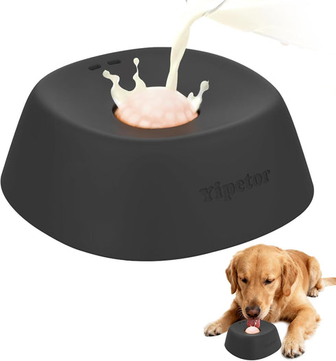 Yipetor Slow Feeder Dog Bowls for Liquid Treat, Entertained Ball-in Bone Broth