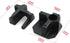 HJGarden 4PCS 14mm/0.55 inch Leisure/Folding Chair Repair Parts Black Plastic Connector Replacement Accessories