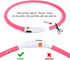 BSEEN Light Up Dog Collar, Silicone LED Rechargeable Glowing Puppy Collar, Pink