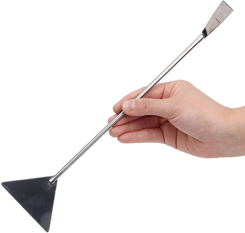 2Pcs Stainless Steel Aquarium Spatula Long Sand Spatula Scrapers Shovel Fish Tank Aquatic Plant Tools for Aquarium Accessories, 12.59 Inches (Silver)