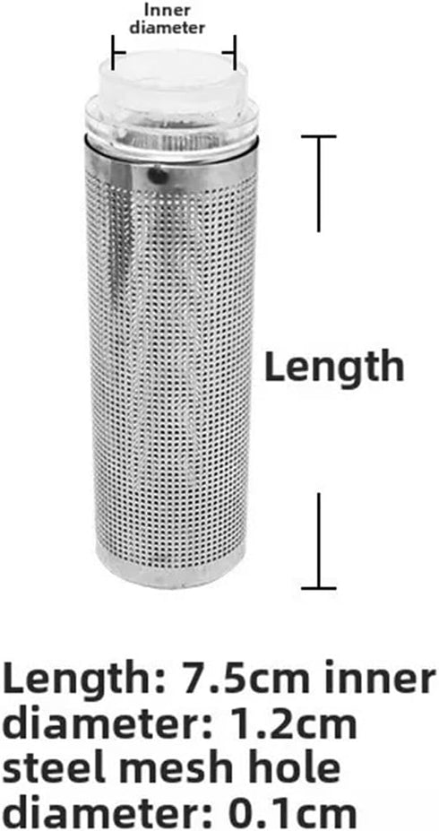 baoauh 10pcs Aquarium Stainless Steel Mesh Filter Guard Stainless Steel Filter Water Inlet Protective Cover