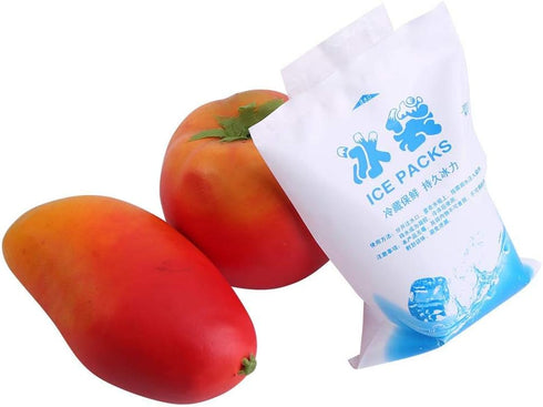 Reusable Ice Pack, Flexible Cold Packs for Lunch or Cooler Bag, 10 Pack with NO ICE (200ml)