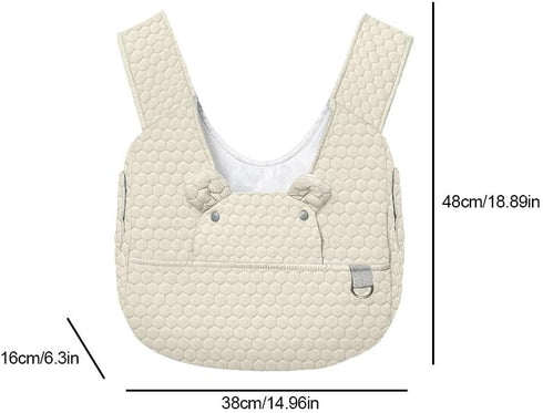 Gleegain Backpack Dog Sling Carrier for Hiking Camping Travel Hands-Free Cross Shoulder Straps Safety Leash Ring Puppy