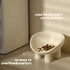 Four-Legs Ceramic Cat Bowl, Chubby Cute Pet Bowls, Matte Crème
