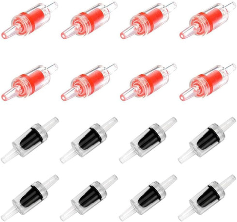 16pcs Aquarium Check Valves - One Way Air Pump Valves for 3/16 inch Fish Tank Aerator Tubing Accessories