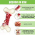 Dog Toys for Aggressive Chewers, Indestructible Bacon Flavored Chew Toy Bones for Medium/Large Breed Dogs