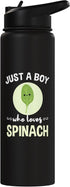 Just A Boy Who Loves Spinach Insulated Water Bottle for Kids