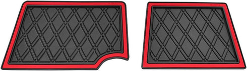 Xtreme Mats Golf Cart Cubby Inserts and Dash Mats Compatible with ICON/Advanced EV - RED Trim for Surface Protection
