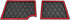 Xtreme Mats Golf Cart Cubby Inserts and Dash Mats Compatible with ICON/Advanced EV - RED Trim for Surface Protection