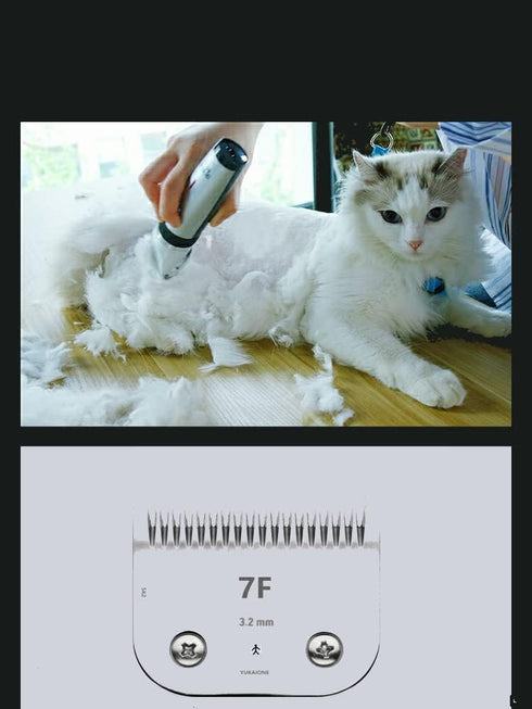 Detachable Pet Dog Grooming Clipper Blades, Compatible with Andis Size-7FC, Oster A5, Wahl KM Series Clippers