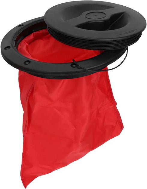 Round Kayak Hatch Lid with Sealing Storage Bag for Canoe Fishing Rigging (6 inches)