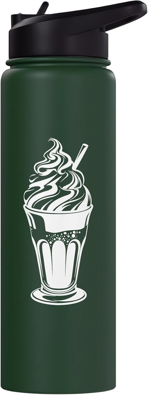 Funny Ice Cream Seller Graphic Shirts Frozen Ice Cream Cup Drawing Dessert Sorbet Stainless Steel Insulated Water