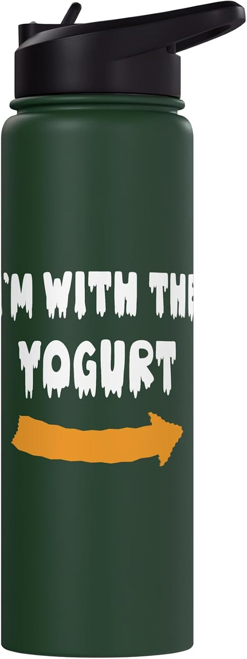 Funny Last Minute Lazy Halloween 2023 Costume I'm with the yogurt Funny Lazy Halloween Costume Stainless Steel
