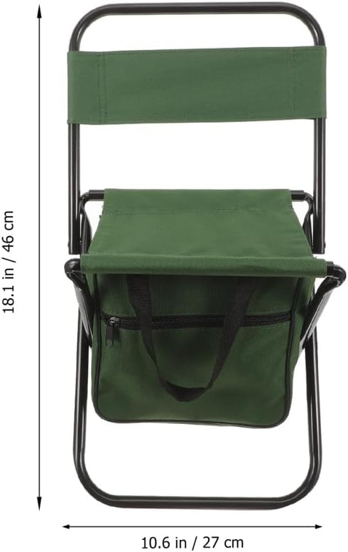 18.11X10.62X8.26 Inches Lightweight Portable Folding Chair with Storage Bag Multi-Function Compact Camping Stool