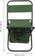 18.11X10.62X8.26 Inches Lightweight Portable Folding Chair with Storage Bag Multi-Function Compact Camping Stool