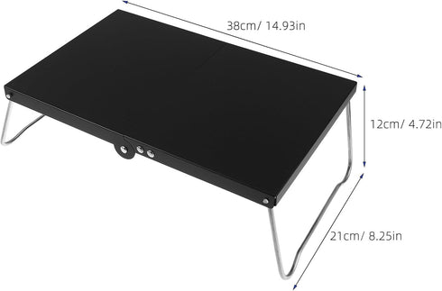 MAGICLULU Small Foldable Camping Table Aluminum Portable Folding Outdoor Picnic Side Table Lightweight Mini Metal Desk
