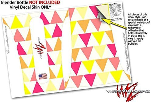 28oz Decal Style Skin Wrap works with Blender Bottle Triangles Warm (BOTTLE NOT INCLUDED)